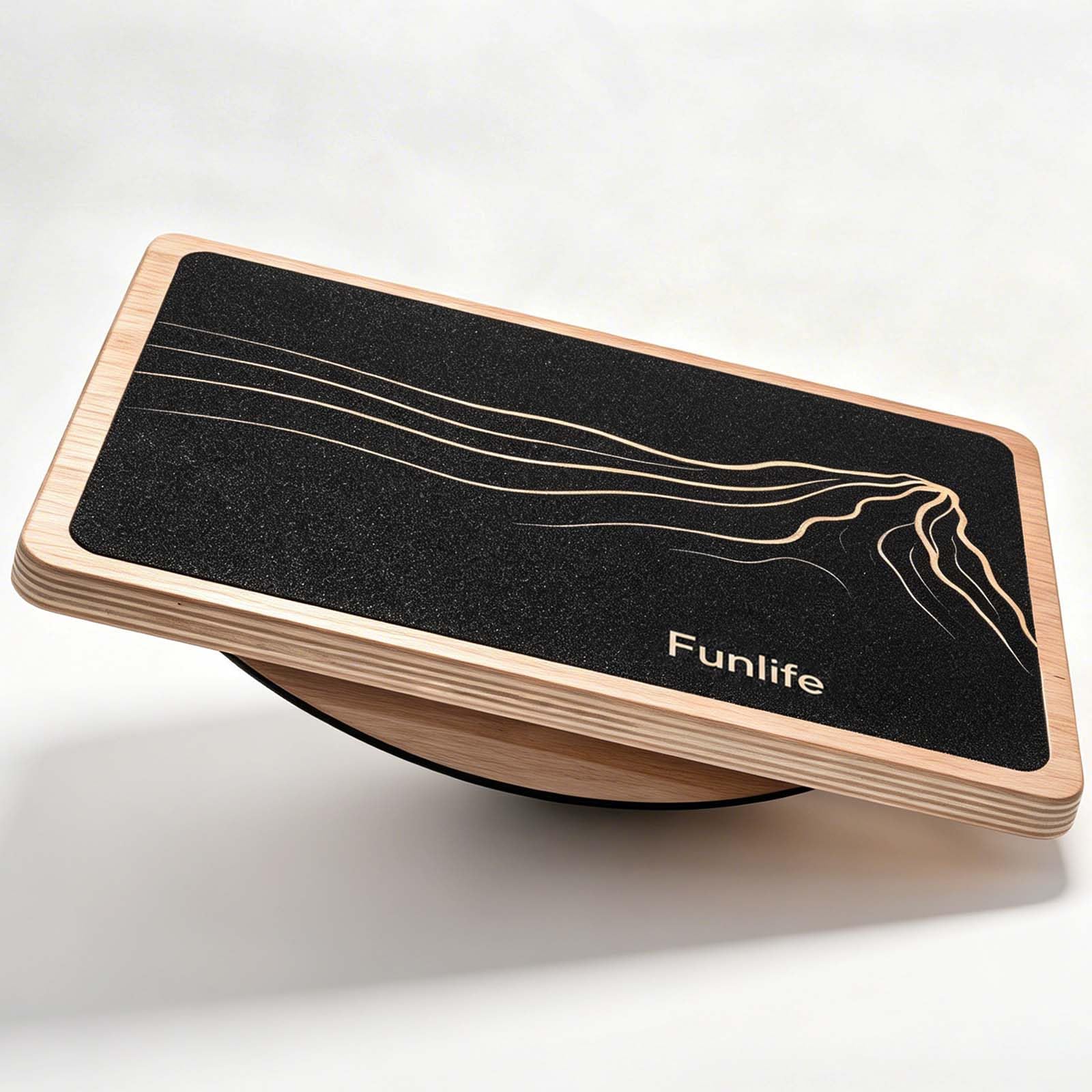 funlife-balance-board-holz-bergdesign-wippbrett-43x33-cm image 1