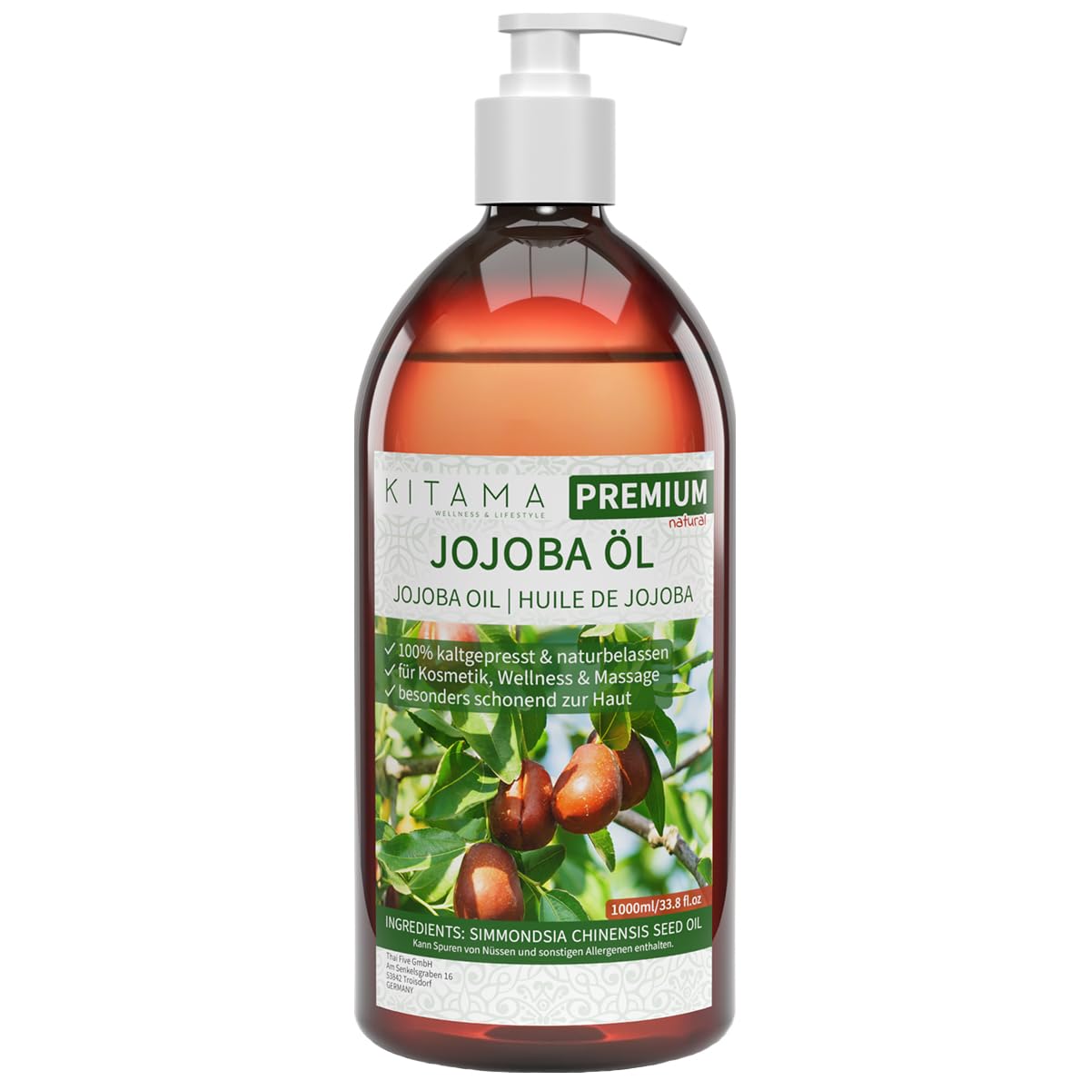 kitama-jojoba-l-kaltgepresst-1l-f-r-haut-haare image 1