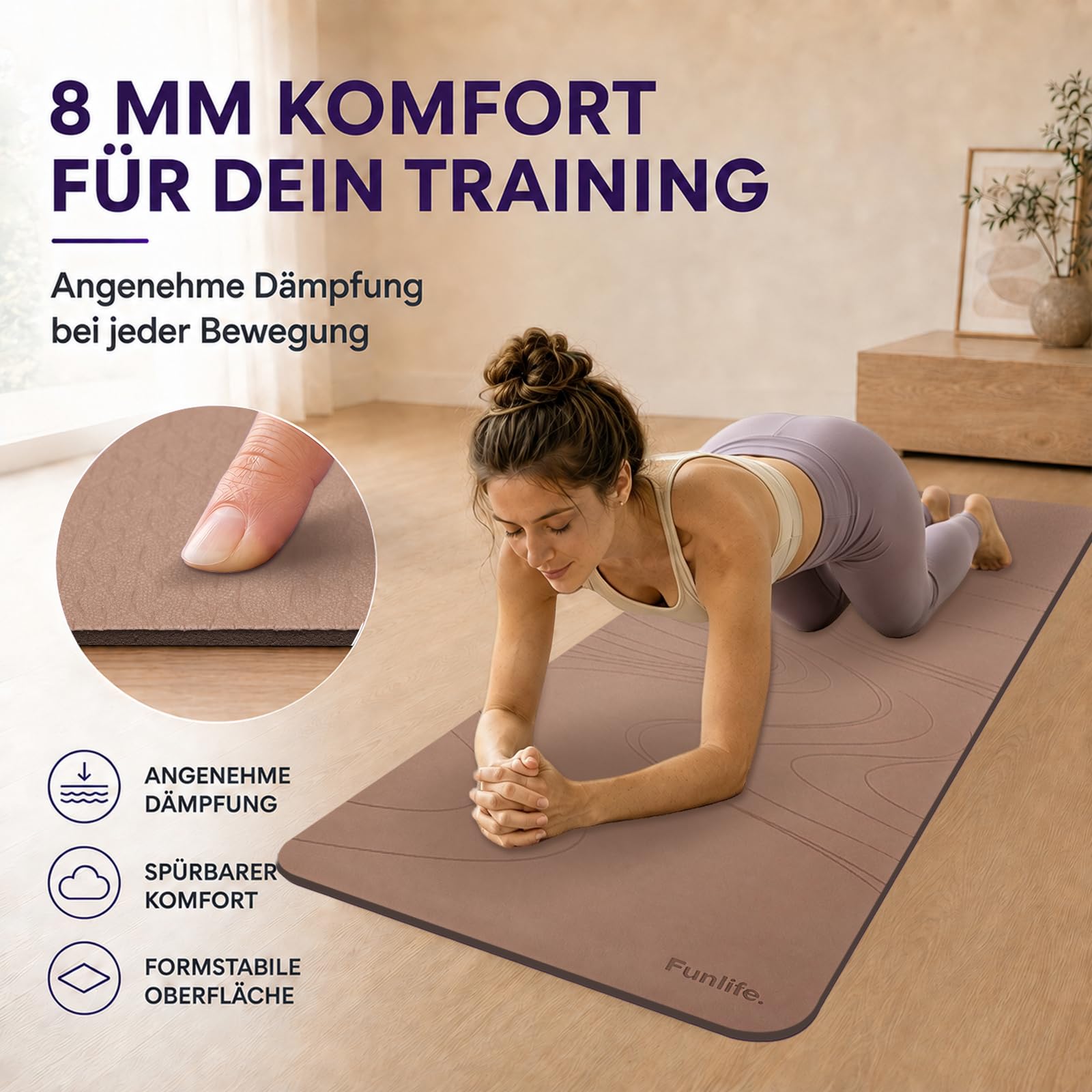 funlife-yogamatte-183x61-cm-8mm-fitnessmatte-chocolat-rutschfest image 3