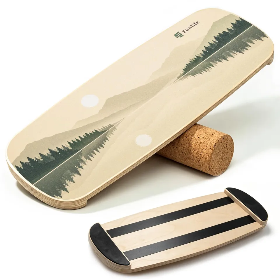 funlife-balance-dehn-ger-te-balance-board-holz-mirror-lake image 1