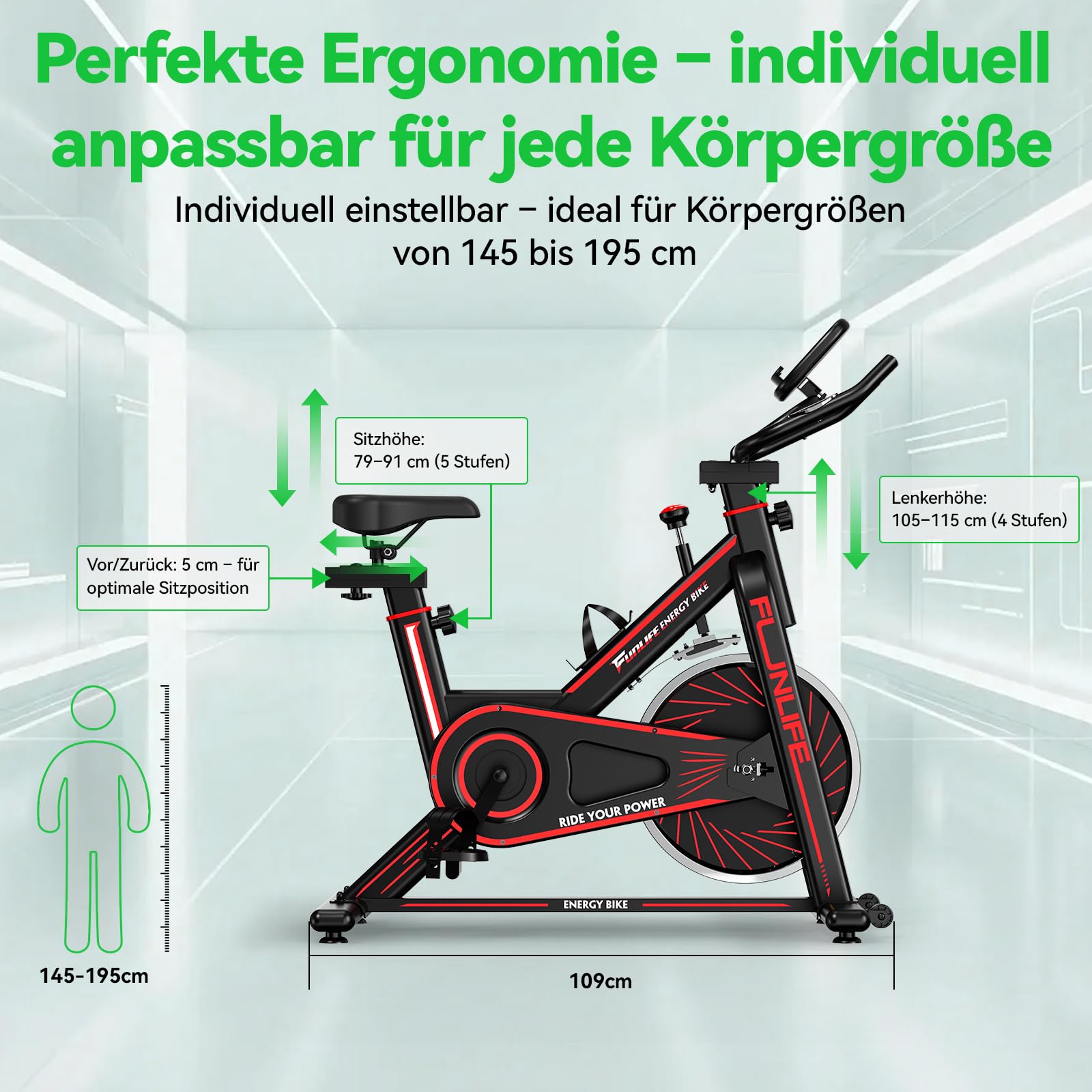 funlife-c1-heimtrainer-fahrrad-bluetooth-blau-120-kg-leise image 7