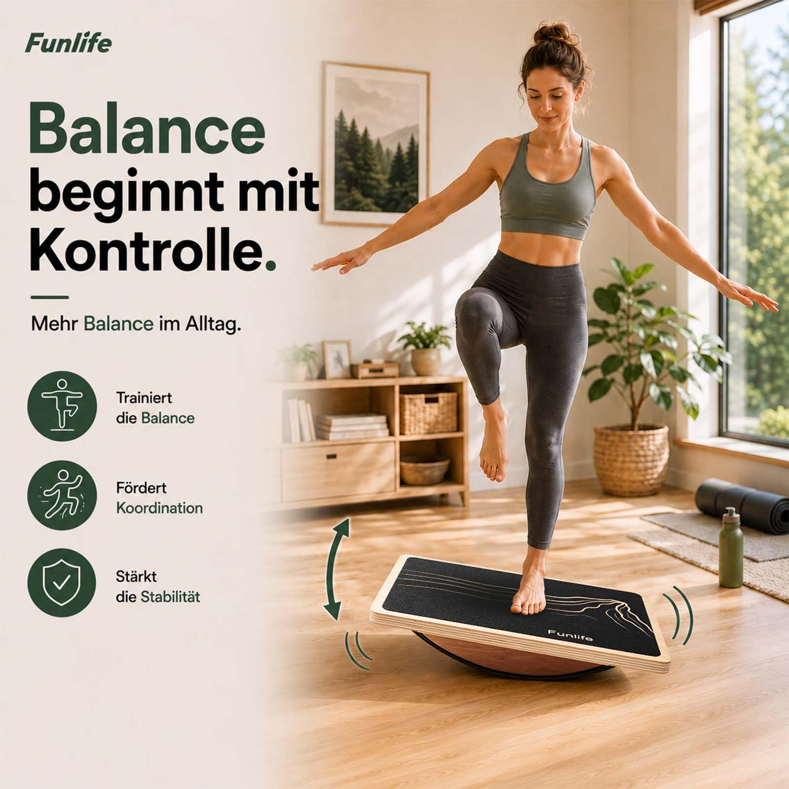 funlife-balance-board-holz-bergdesign-wippbrett-43x33-cm image 2