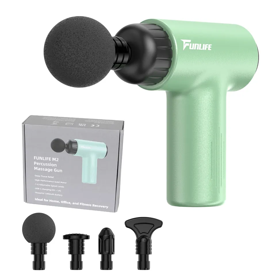 funlife-m2-mini-massagepistole-mint-green-usb-c-6-stufen image 1