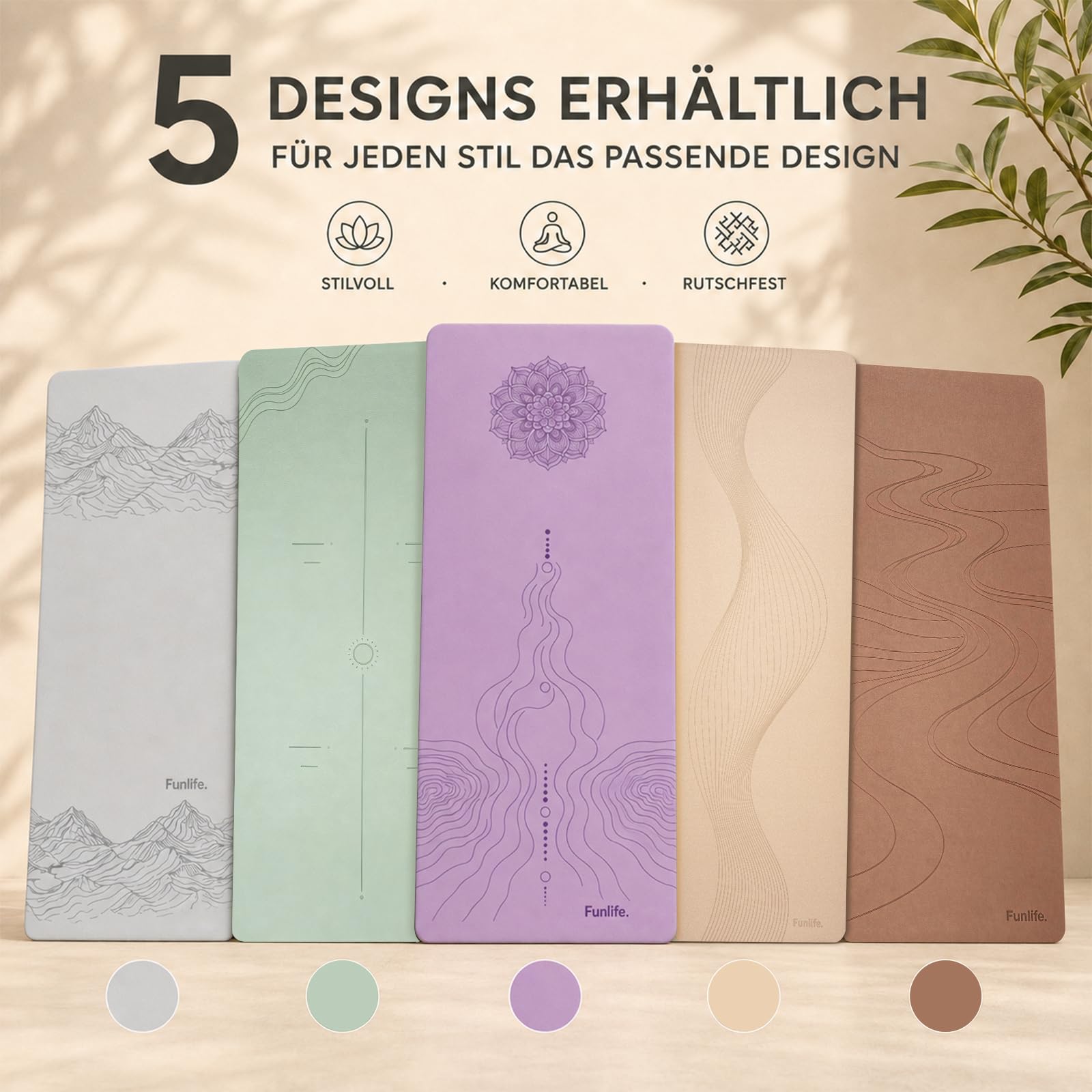 funlife-yogamatte-183x80-cm-8mm-fitnessmatte-lavender-rutschfest image 7
