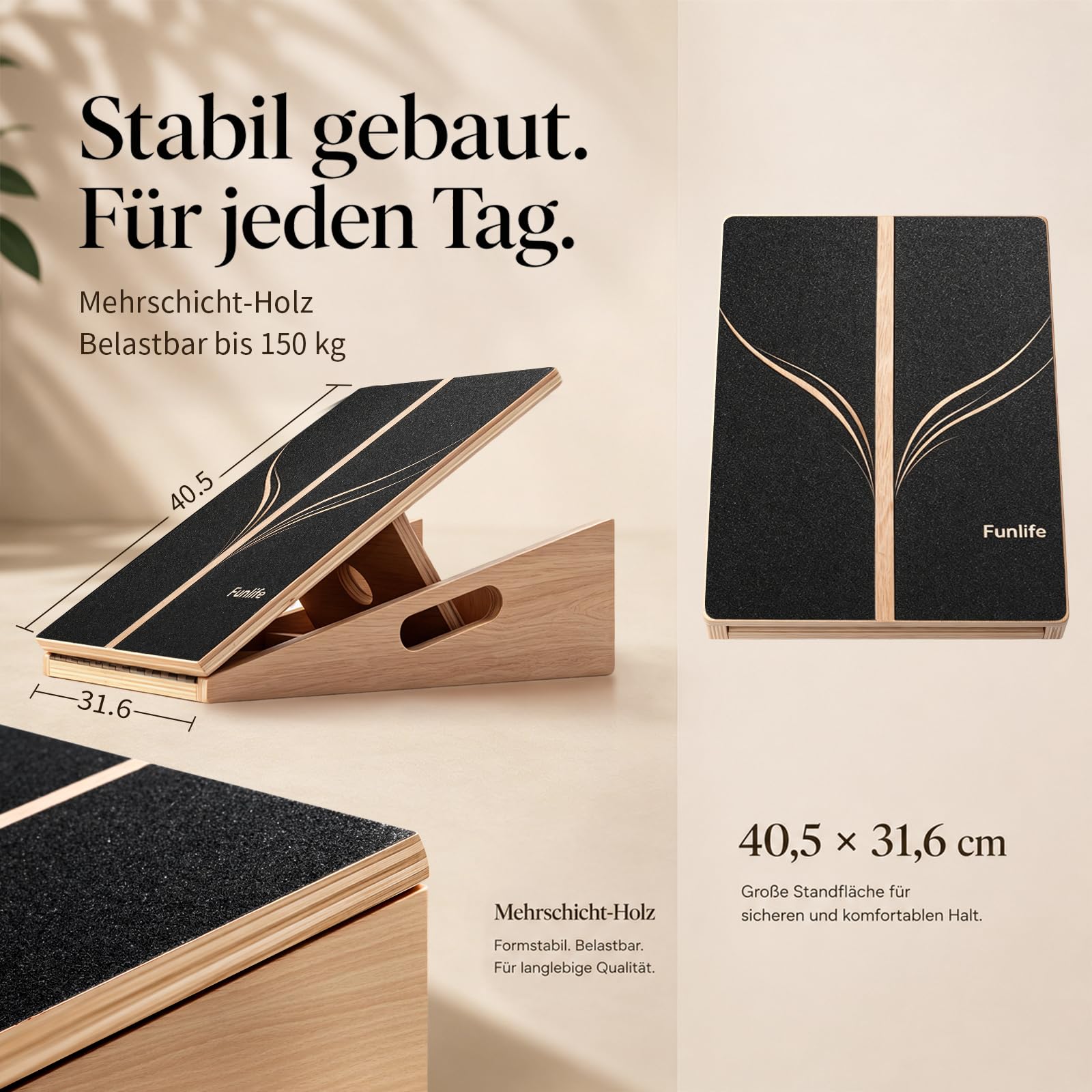 funlife-flow-serie-slant-board-holz-wadendehner-verstellbar image 5