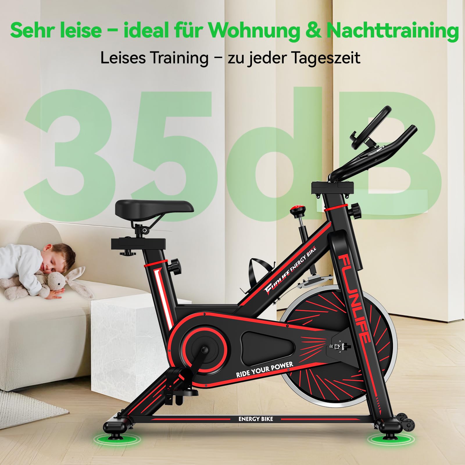 funlife-c1-heimtrainer-fahrrad-bluetooth-blau-120-kg-leise image 6