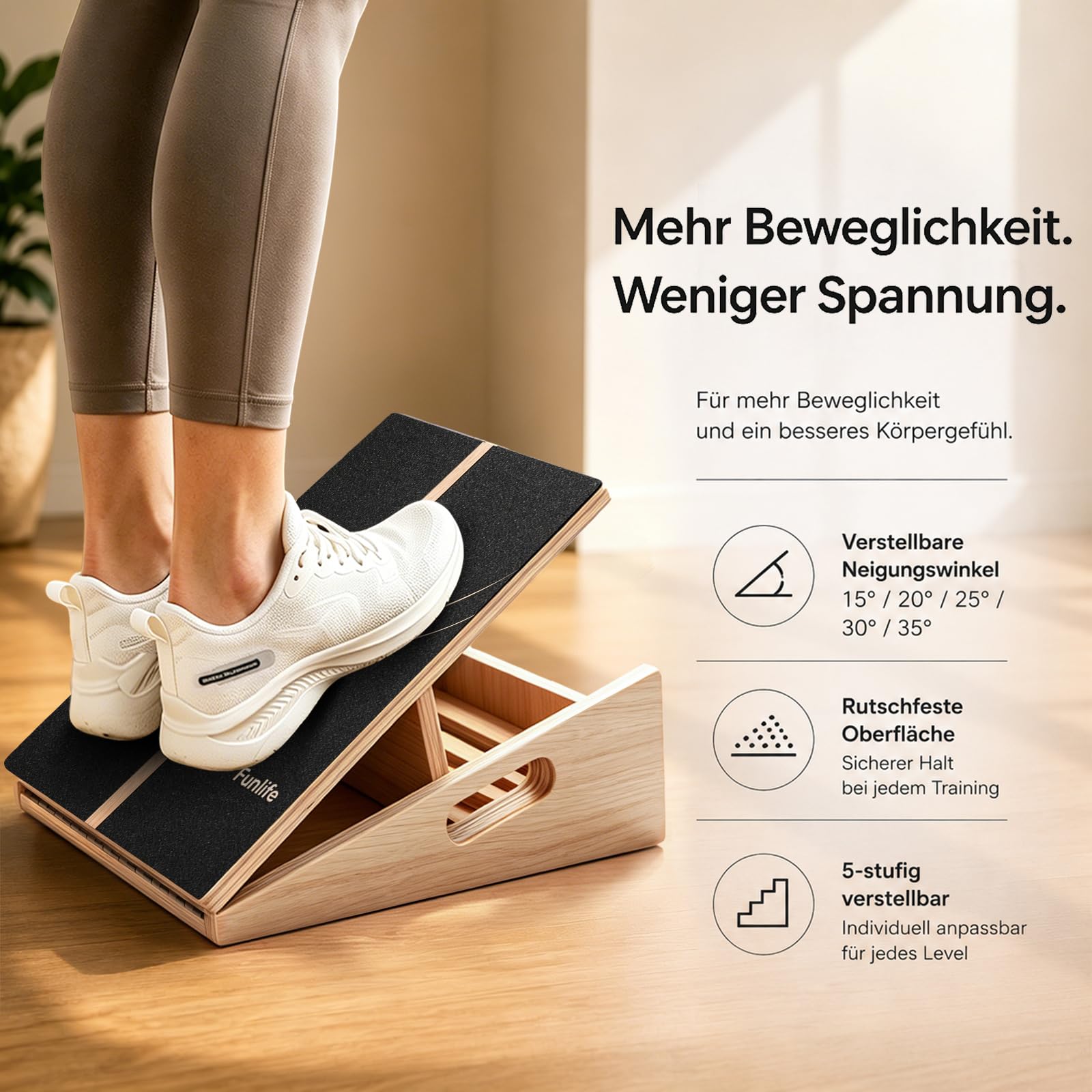funlife-flow-serie-slant-board-holz-wadendehner-verstellbar image 6