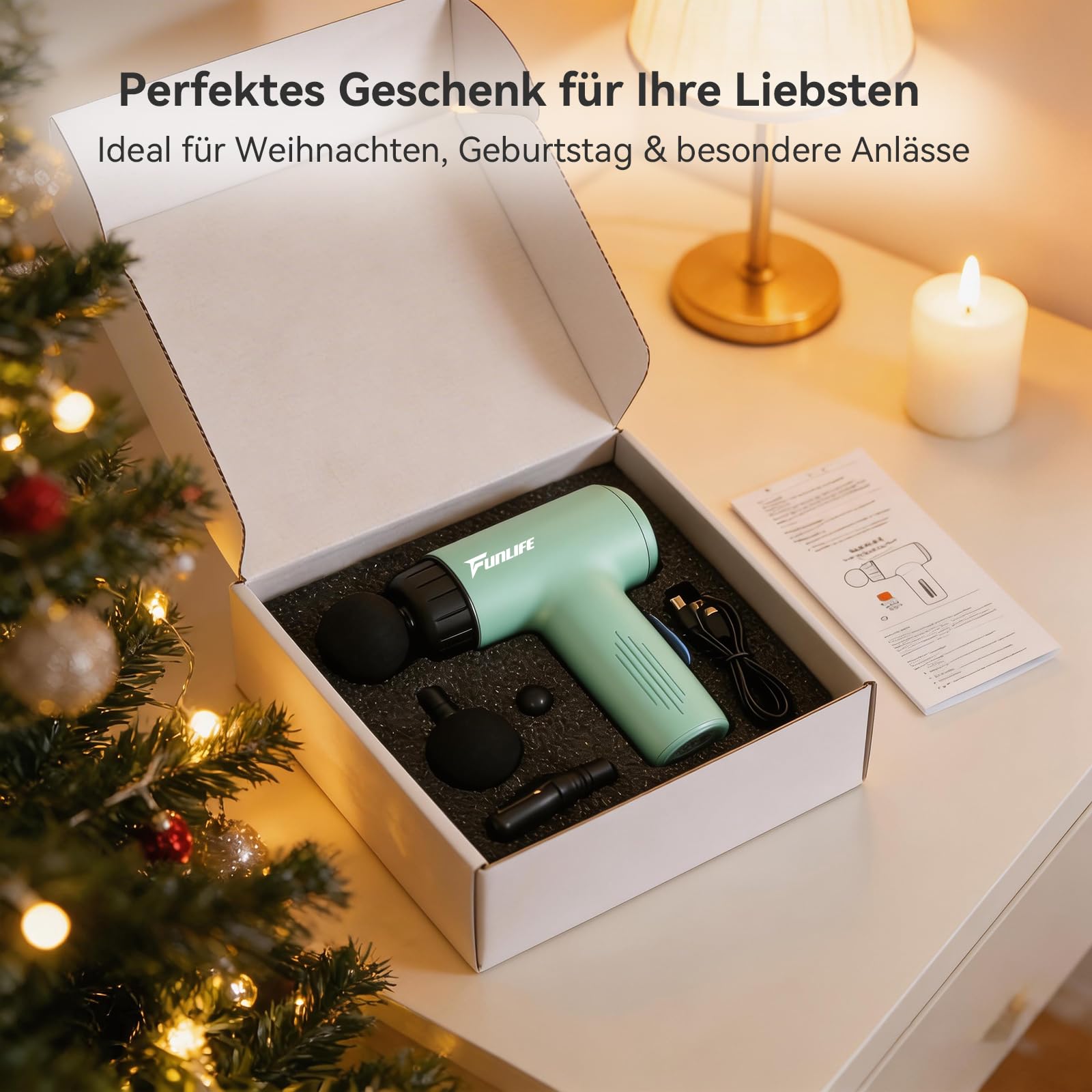 funlife-m2-mini-massagepistole-mint-green-usb-c-6-stufen image 7