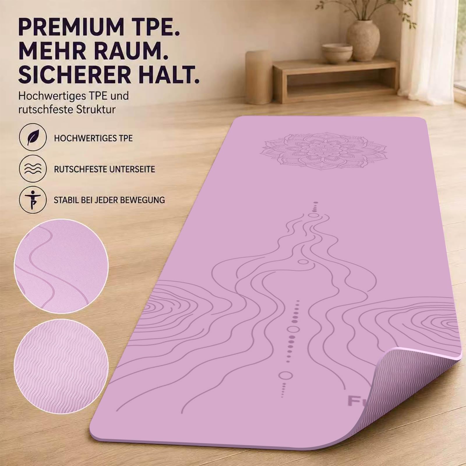 funlife-yogamatte-183x80-cm-8mm-fitnessmatte-lavender-rutschfest image 5