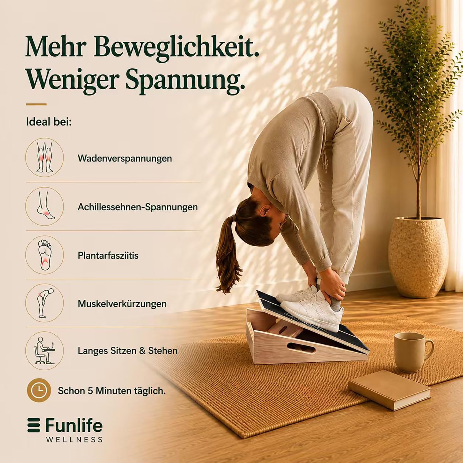 funlife-flow-serie-slant-board-holz-wadendehner-verstellbar image 2