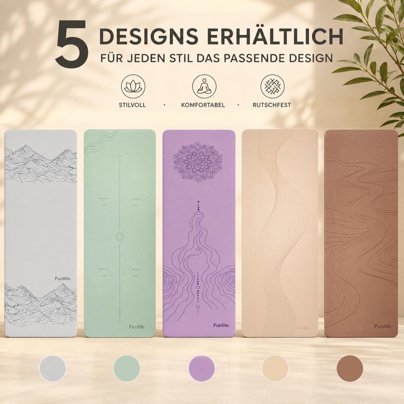 funlife-yogamatte-183x61-cm-8mm-fitnessmatte-chocolat-rutschfest image 7